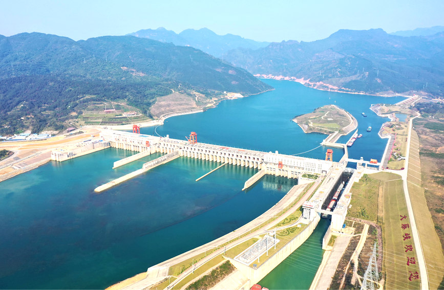 大藤峡工程鸟瞰图。