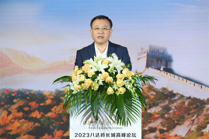 中共北京市延庆区委书记于波致辞。人民网记者翁奇羽摄