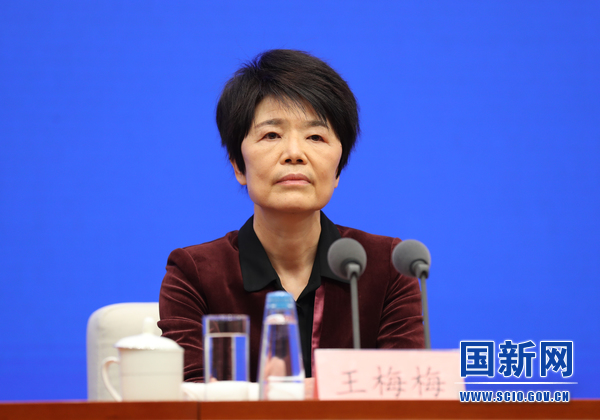 中国残联副理事长王梅梅（徐想 摄）