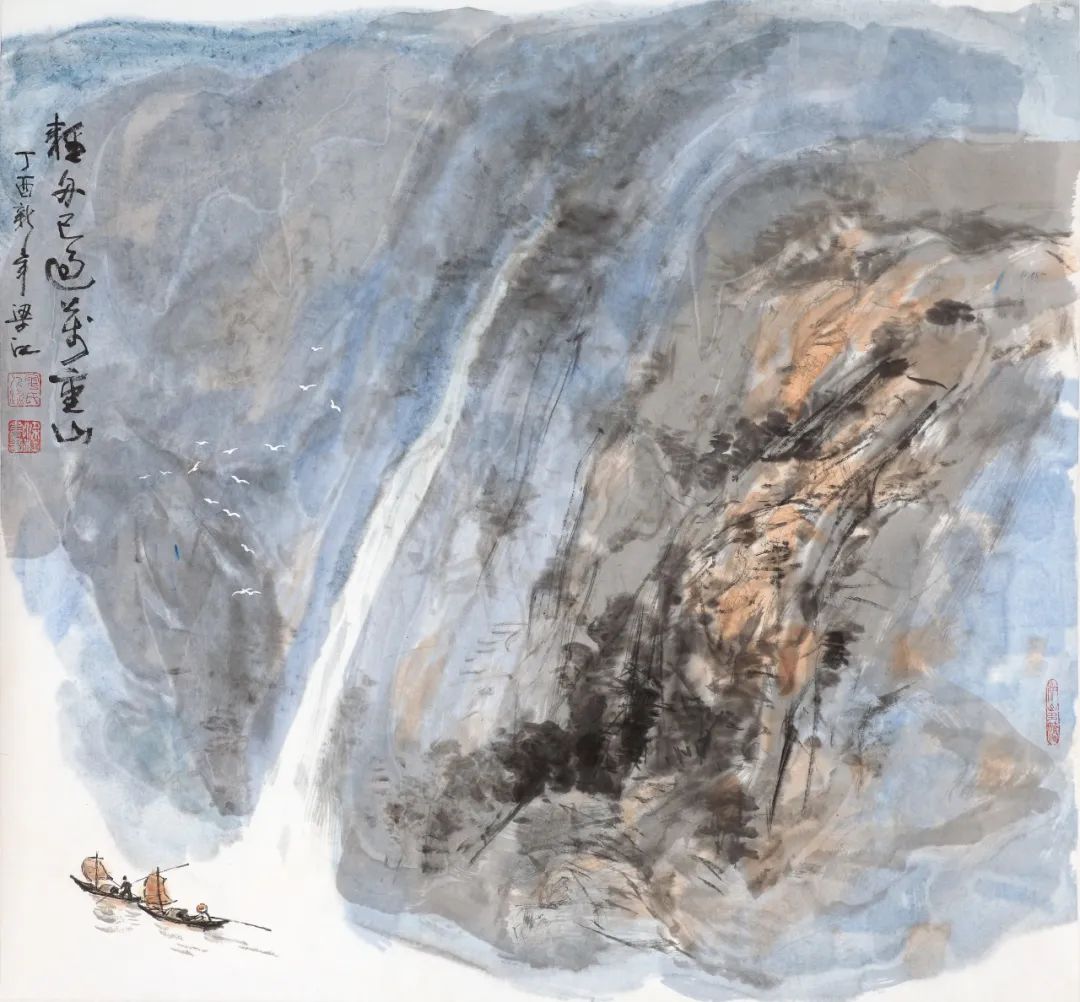 《轻舟已过万重山》 97×90cm 2017年